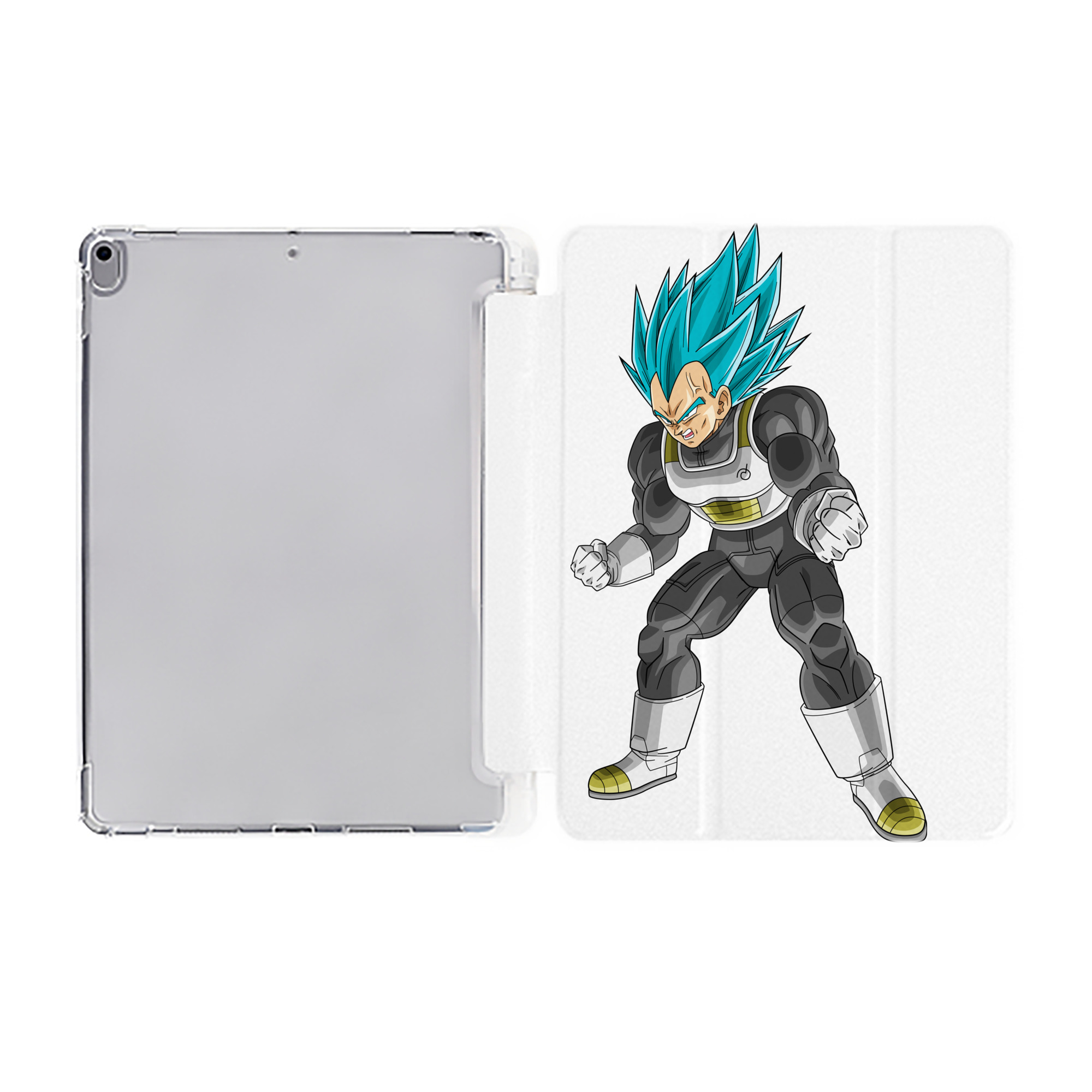 （画像用） ドラゴンボール ベジータ四世（Bejīta Yonsei）DRAGON BALL Vegeta IV IPad ケース ペン収納付き 三つ折りスタンド PUレザー×シリコン 対応機種9.5/10.5/10.9インチ